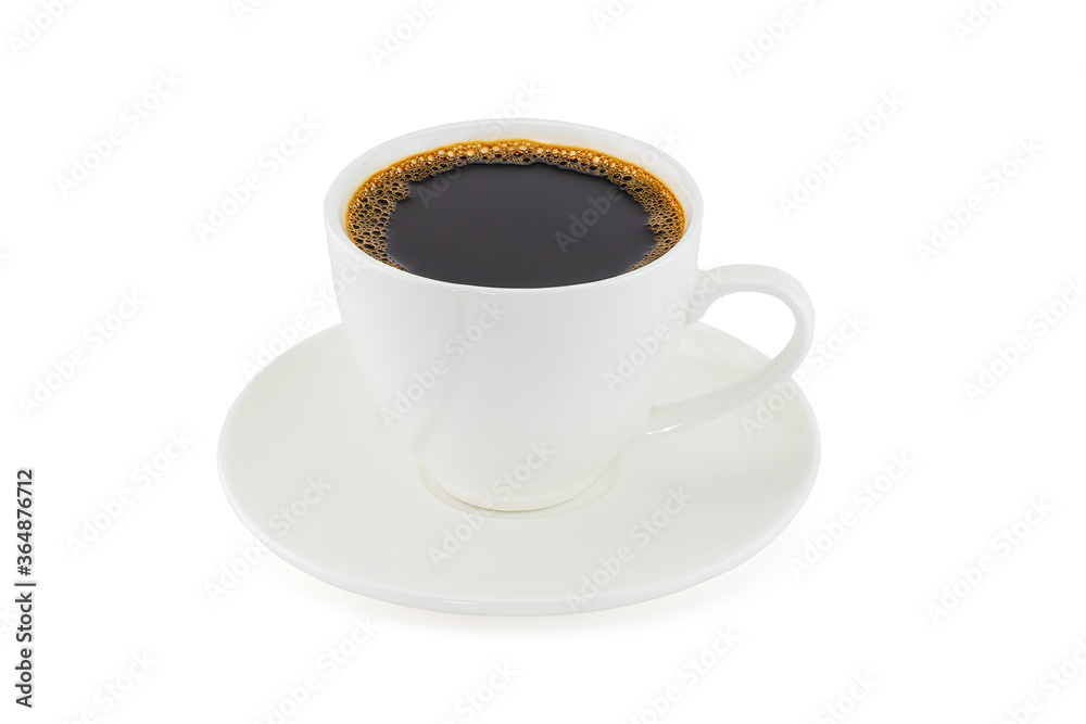 White coffee cup isolated on white background with clipping path