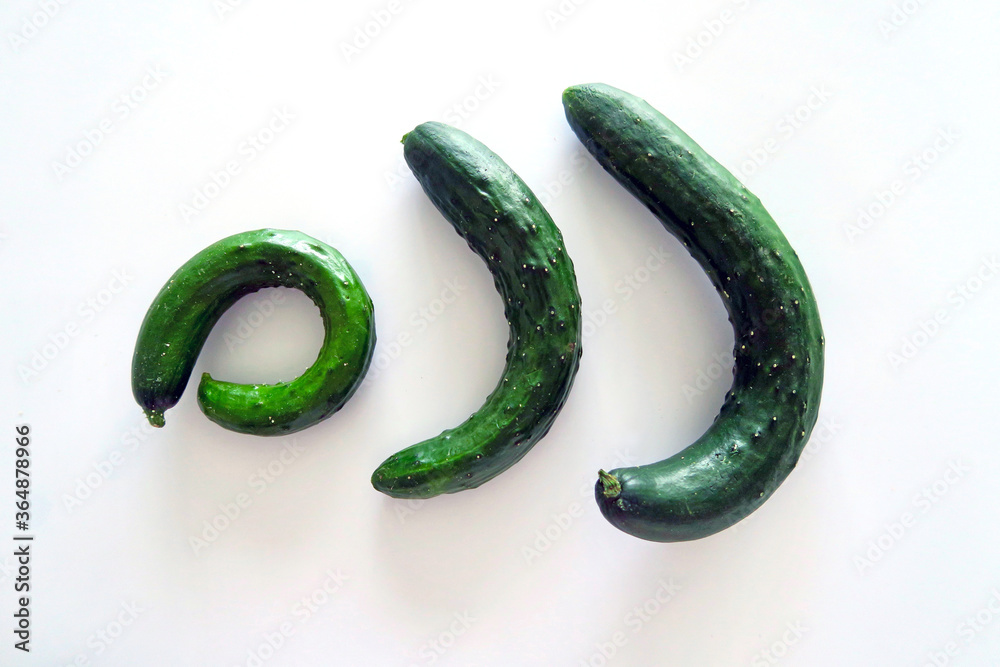 曲がったキュウリ Stock Photo Adobe Stock