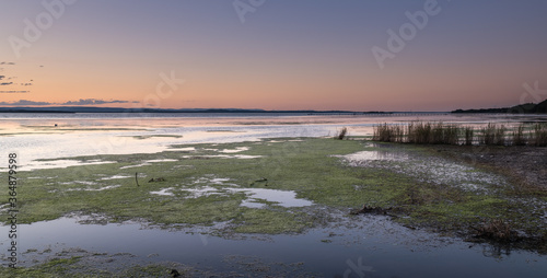Wallpaper Mural Panorama Sunset and soft shades pf pink and green over the Lake Torontodigital.ca