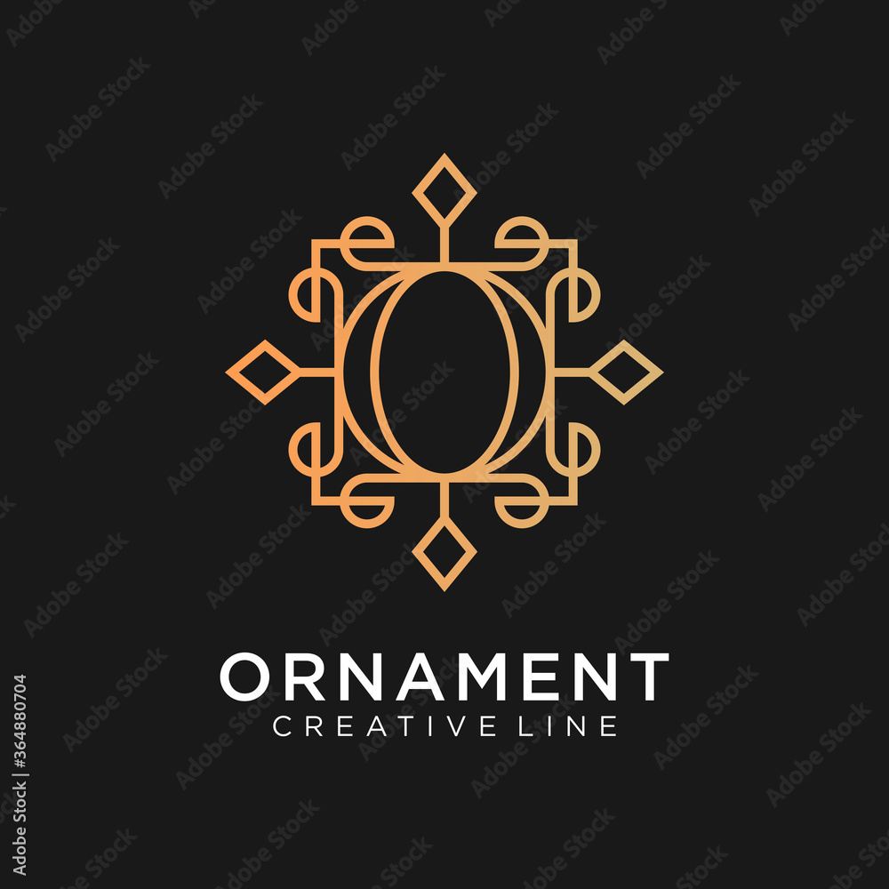 ornament logo line icon vector design. Elegant premium ornament vector logotype symbol ornament logo line icon vector design. Elegant premium ornament vector logotype symbol