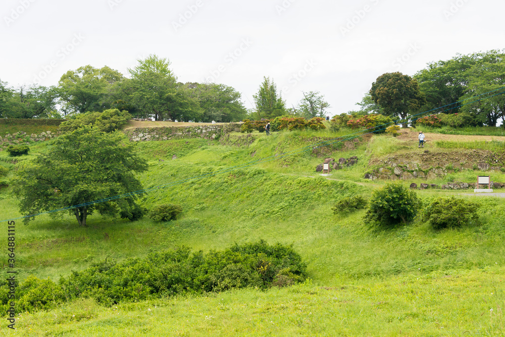 Remains of Hara castle in Shimabara, Nagasaki, Japan. It is part of the World Heritage Site - Hidden Christian Sites in the Nagasaki Region.