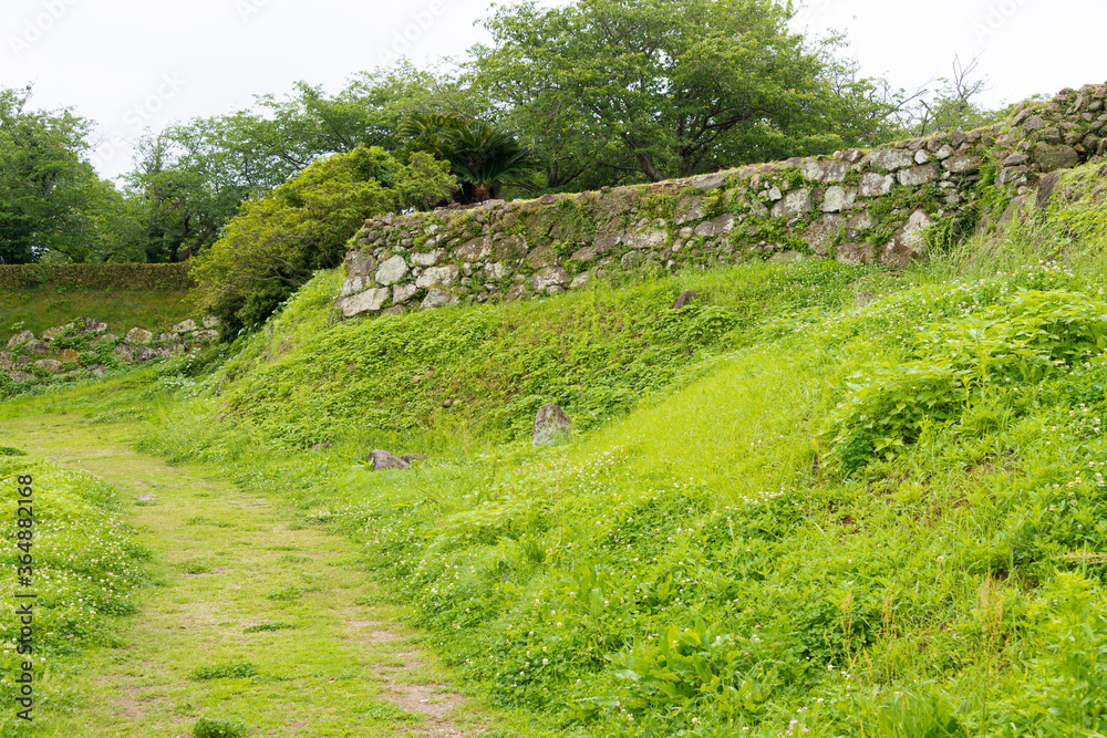 Remains of Hara castle in Shimabara, Nagasaki, Japan. It is part of the World Heritage Site - Hidden Christian Sites in the Nagasaki Region.