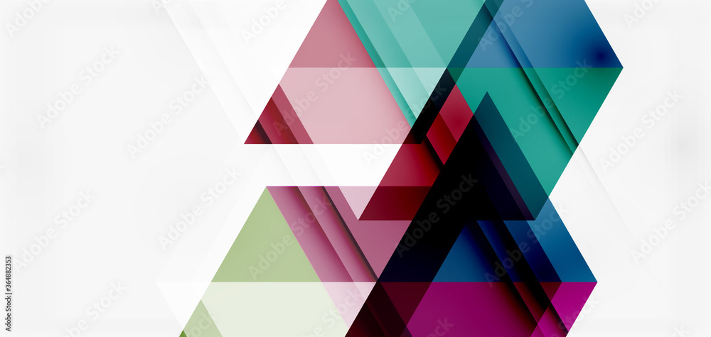 Geometric abstract background, mosaic triangle and hexagon shapes. Trendy abstract layout template for business or technology presentation, internet poster or web brochure cover, wallpaper Geometric abstract background, mosaic triangle and hexagon shapes. Trendy abstract layout template for business or technology presentation, internet poster or web brochure cover, wallpaper