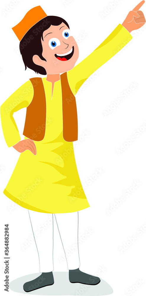 A Muslim boy man showing indicating something above on the sky with smile face joyful wearing Panjabi long shirt A Muslim boy man showing indicating something above on the sky with smile face joyful wearing Panjabi long shirt