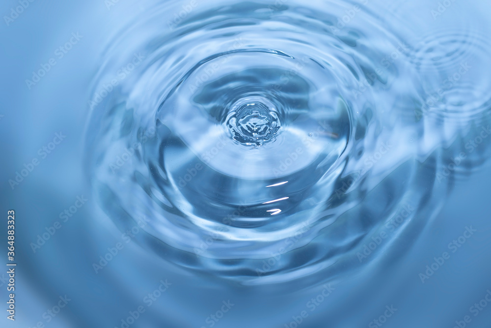 Waves and soft water droplets in a circle Waves and soft water droplets in a circle