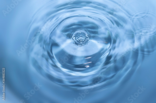 Waves and soft water droplets in a circle