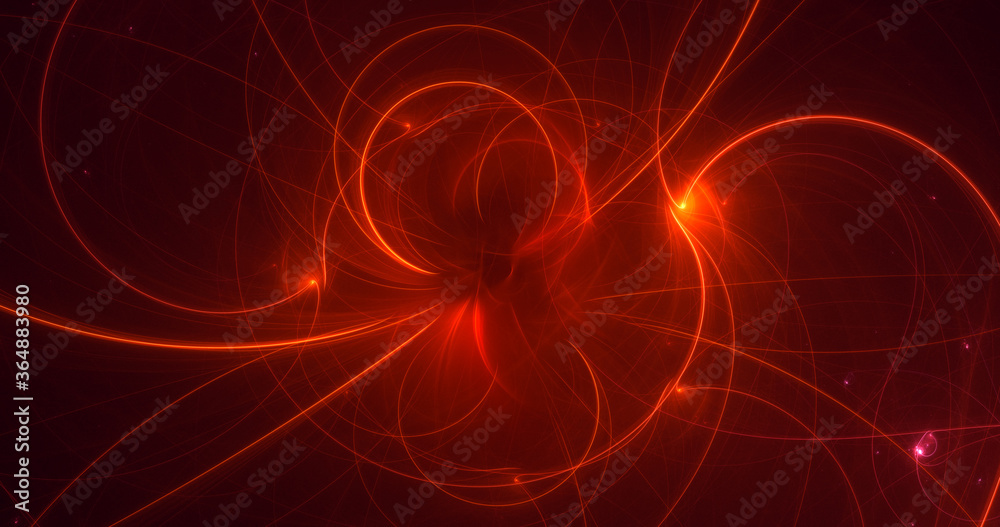 3D rendering abstract multicolor fractal light background