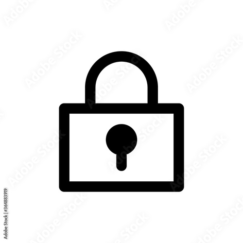 Lock icon. Closed padlock icon. Vector.