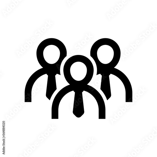 Crowd of people icon. Business teamwork symbol isolated on white. Vector.