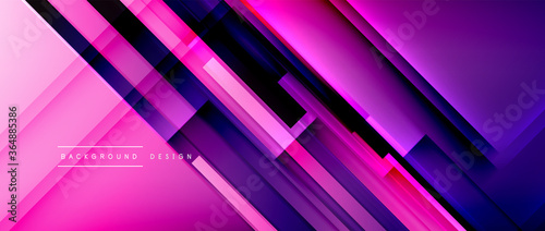 Dynamic lines on fluid color gradient. Trendy geometric abstract background for your text, logo or graphics