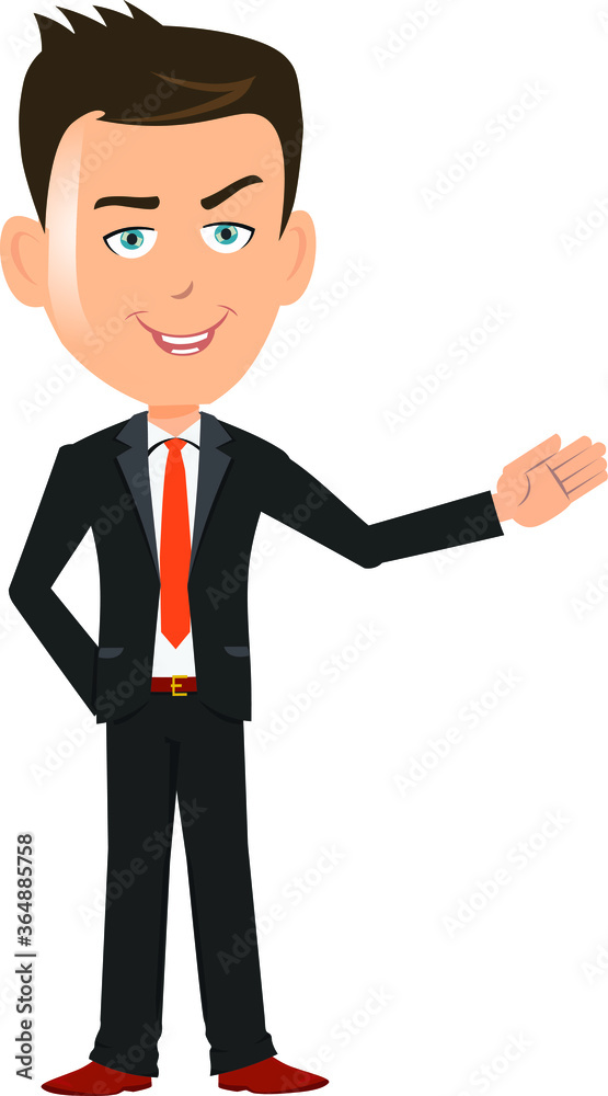 Businessman worker employee ceo manager presenting showing something put your content Businessman worker employee ceo manager presenting showing something put your content
