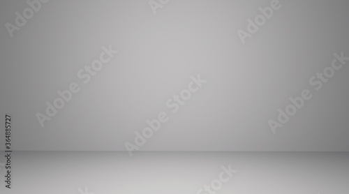 Room space background. Front view of empty room with soft light illumination. 3d interior rendering. © Lifestyle Graphic