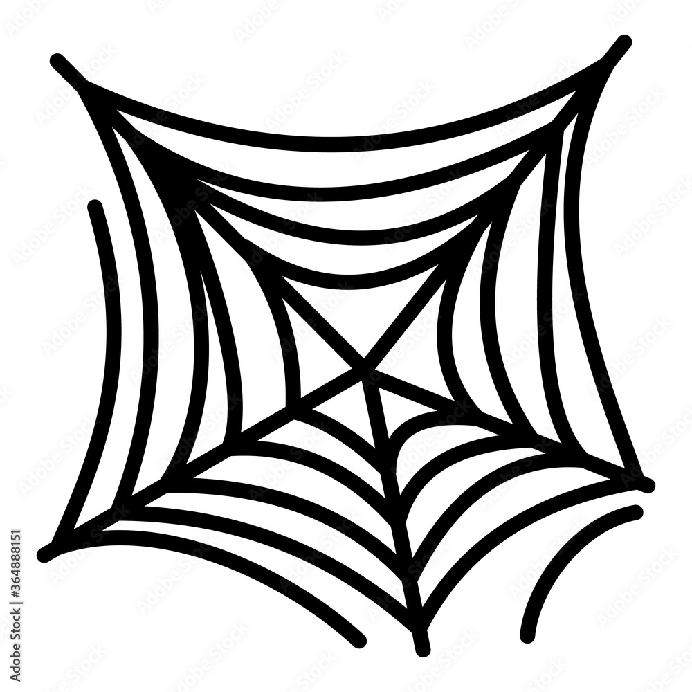 Scary spider web icon. Outline scary spider web vector icon for web design isolated on white background