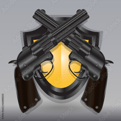 crossed revolvers
