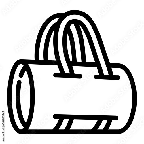 Sport bag icon. Outline sport bag vector icon for web design isolated on white background