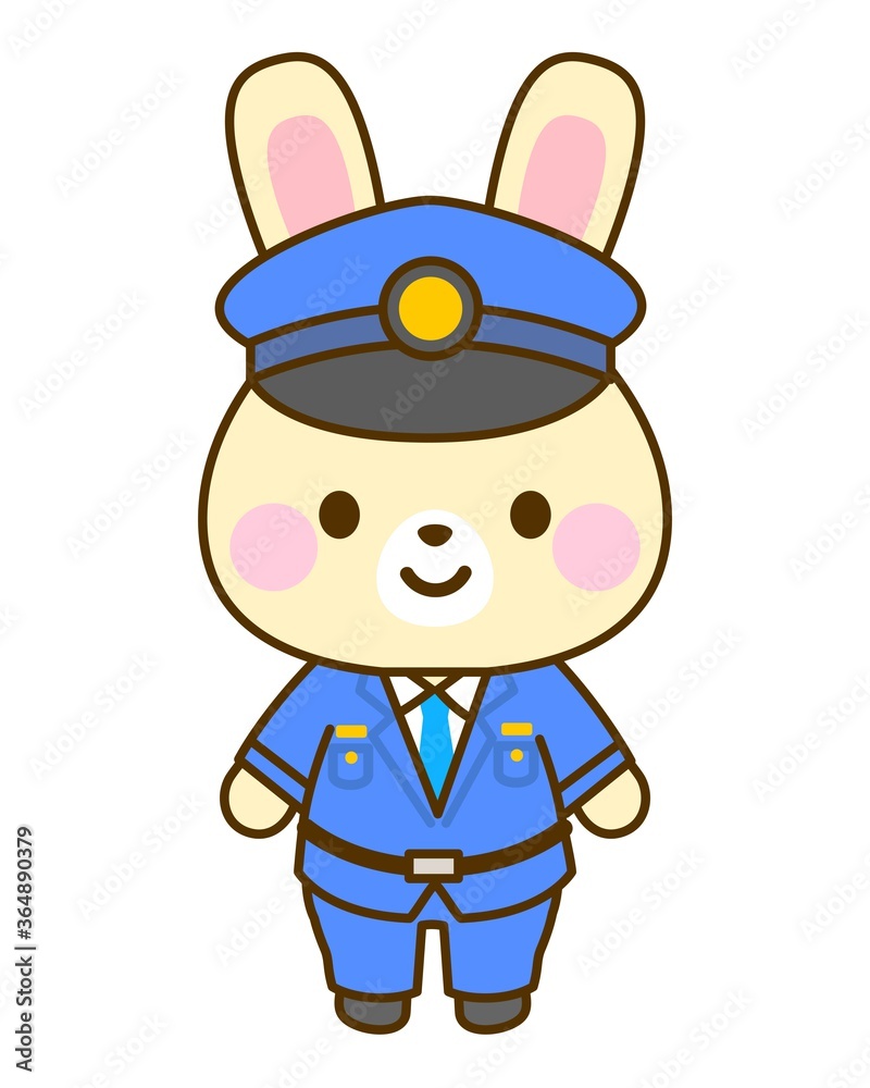 子供向け お巡りさんイラスト 笑顔 Stock Vector Adobe Stock