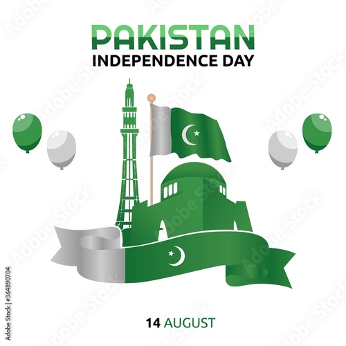 Pakistan Independence Day Vector Illustration