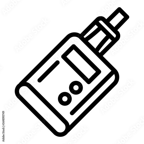 Electronic vape icon. Outline electronic vape vector icon for web design isolated on white background