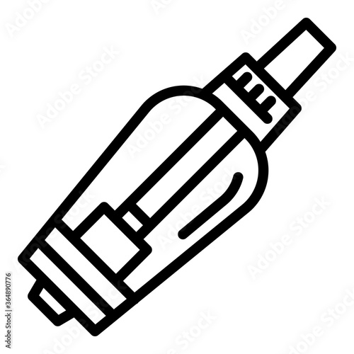 E cigarette flavor cartridge icon. Outline e cigarette flavor cartridge vector icon for web design isolated on white background