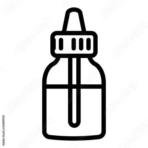 Liquid small bottle vape icon. Outline liquid small bottle vape vector icon for web design isolated on white background