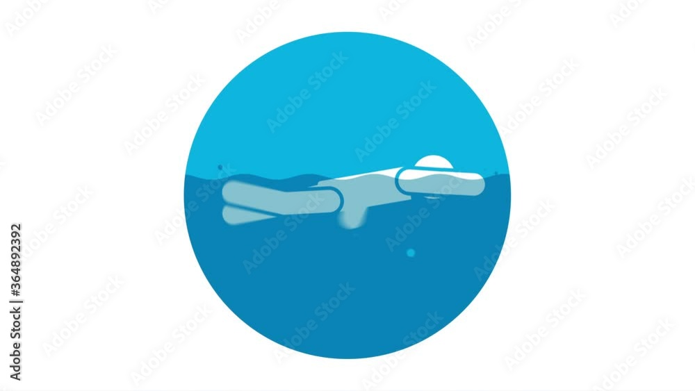 Sports animated sign figure freestyle swimming. Loop icon animation. Sports animated sign figure freestyle swimming. Loop icon animation.