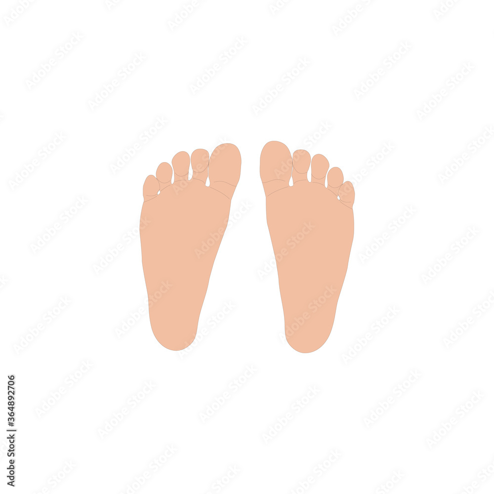 Insulated baby footprint design. Illustration of a child s foot Insulated baby footprint design. Illustration of a child s foot