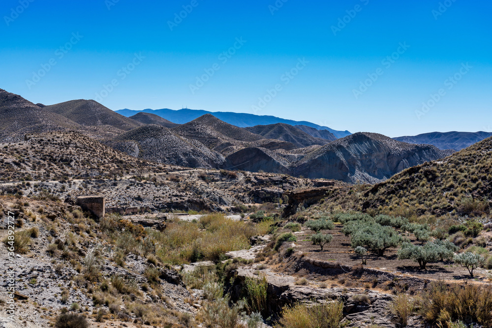 Tabernas desert, in spanish Desierto de Tabernas, Andalusia, Spain