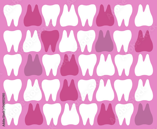 Set Cute Tooth Emoji Emoticons