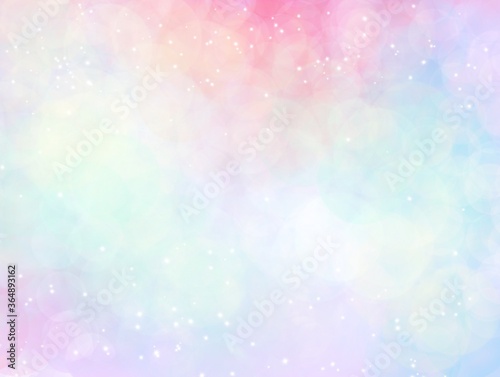 multicolored glitter christmas abstract background. Color Bokeh with shiny sparkles use at graphic design. Galaxy cute bright candy background . Concept for montage yours product or presentation