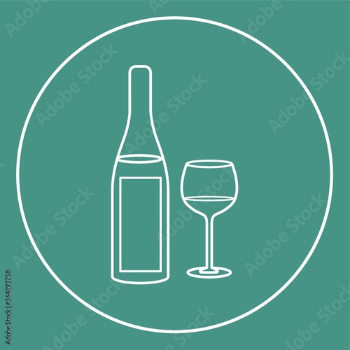 bottle of wine with glass icon