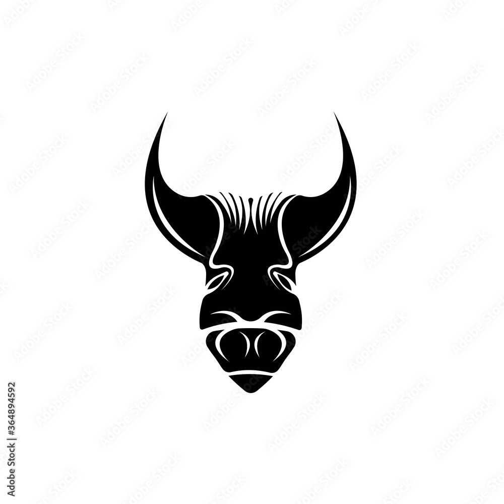 Bull head logo design icon vector illustration
Bull head logo design icon vector illustration