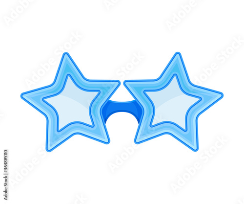 Shaped Glasses as Carnival or Party Attribute Vector Illustration