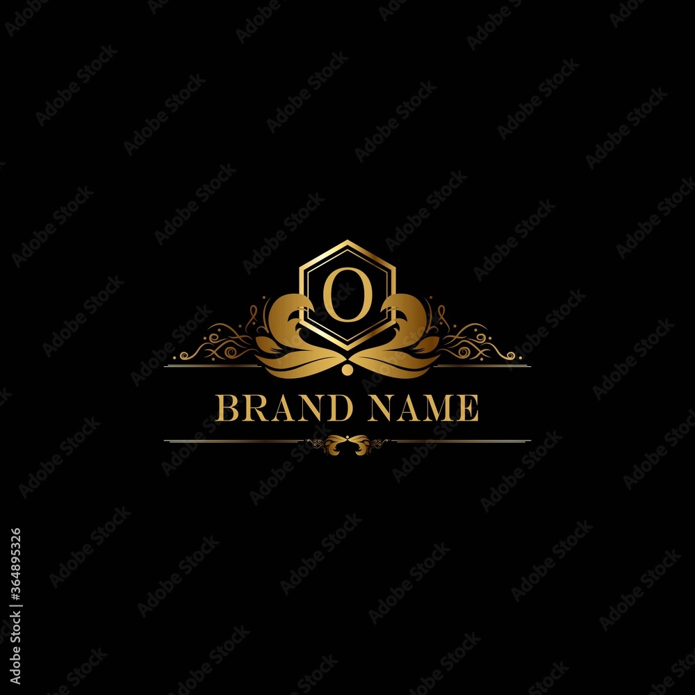 O premium luxury gold monogram logo. O letter logo. O monogram luxury gold logo.