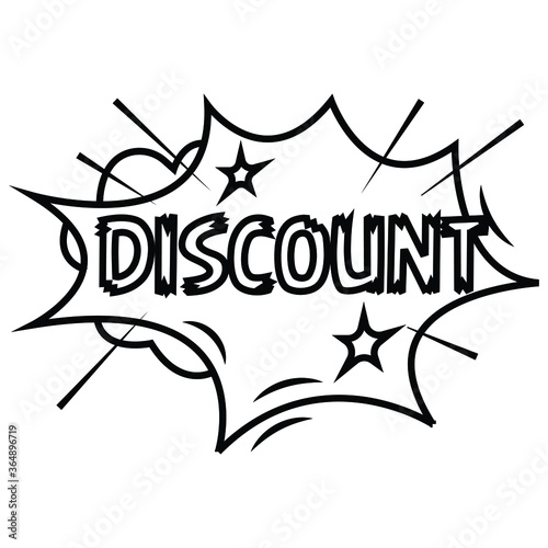 word discount written icon vector
