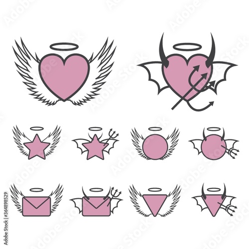 angel icon set