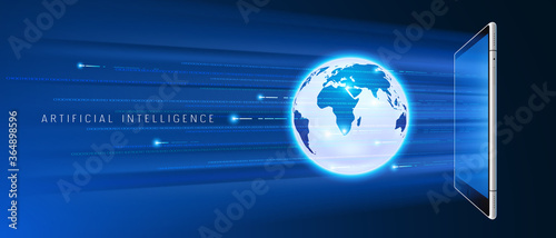 Artificial intelligence accessing global information and data in online networks via smartphone