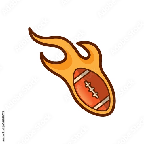 american football on fire