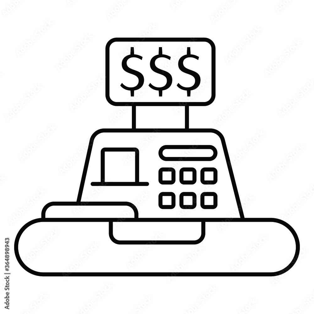 Foto cash box icon vector illustration