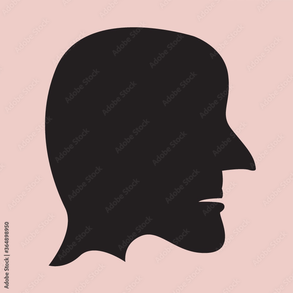 silhouette of man face