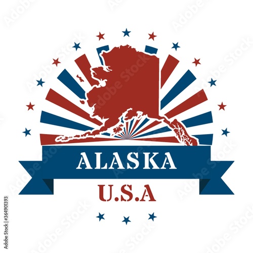 alaska state map label