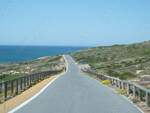 Küstenstraße im Naturreservat Costa Vicentina Portugal Costal raod nature reserve Costa Vicentina Portugal