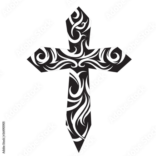 tribal cross tattoo
