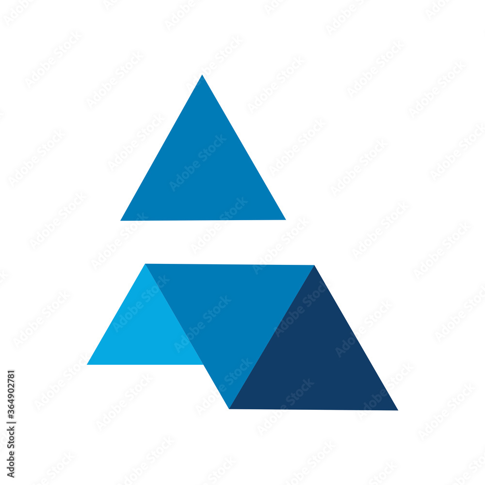 Letter A Geometric Logo design Letter A Geometric Logo design