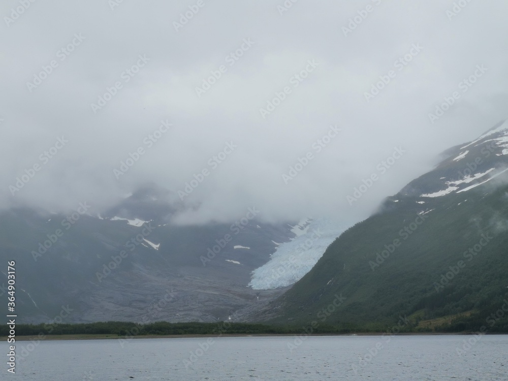 Engan Glacier Svartisen Holandsfjord Meløy  Nordland Northern Norway