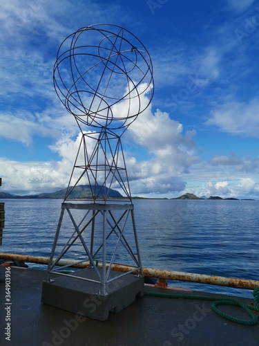 Billede på lærred Polar Circle Monument 66 degree North  Northern Norway