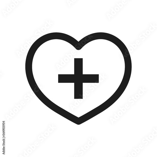 heart with plus sign