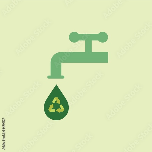 tap with recycle water drop