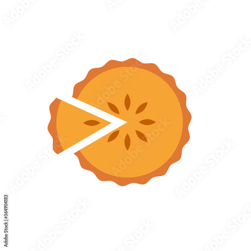 Pie flat, pie slice icon, cheese slice icon, vector illustration isolated on white background