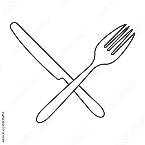 crossed knife and fork