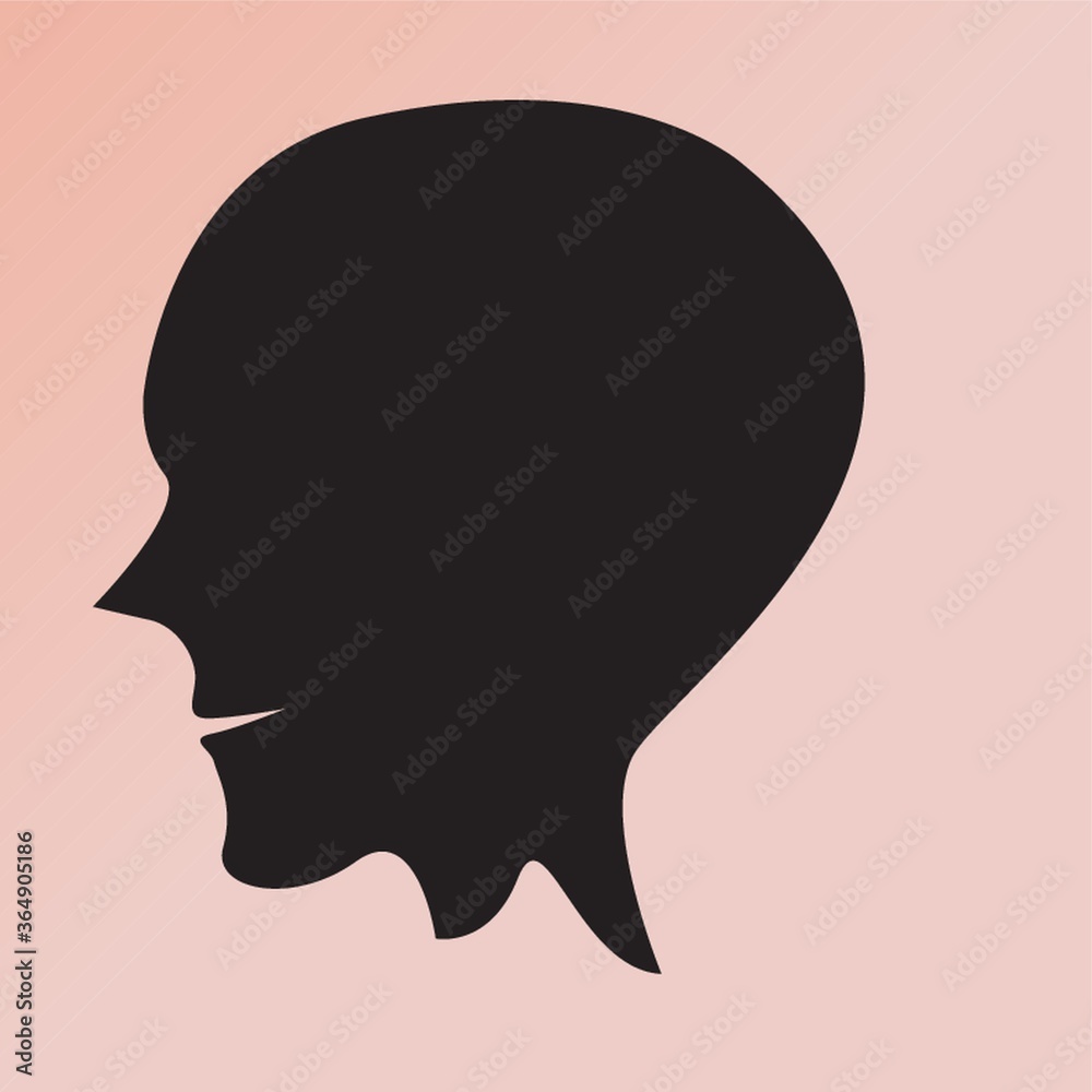 silhouette of woman face